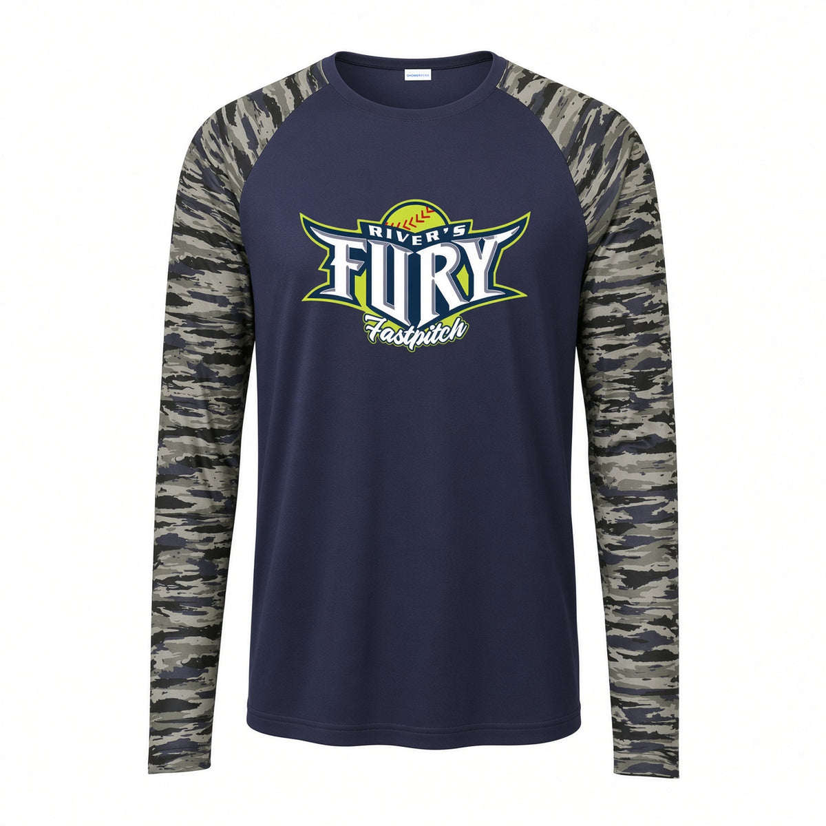 AC River's Fury Drift Camo Colorblock Long Sleeve Tee