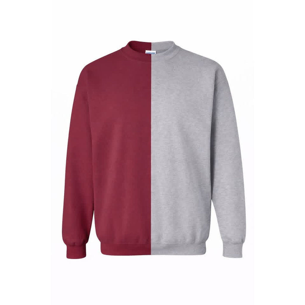 Split Crew Sweatshirt — Team Name in Cursive