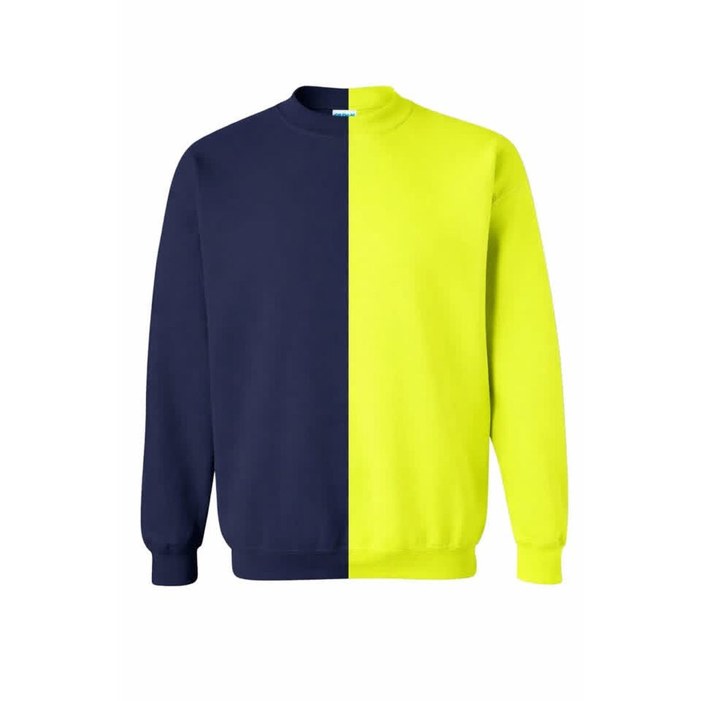 Split Crew Sweatshirt — Team Name in Cursive
