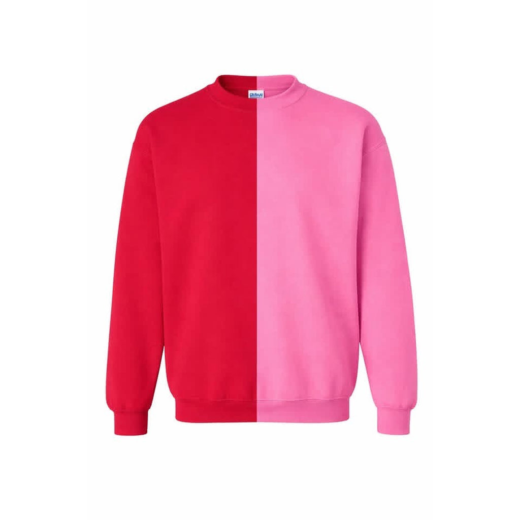 Split Crew Sweatshirt — Team Name in Cursive